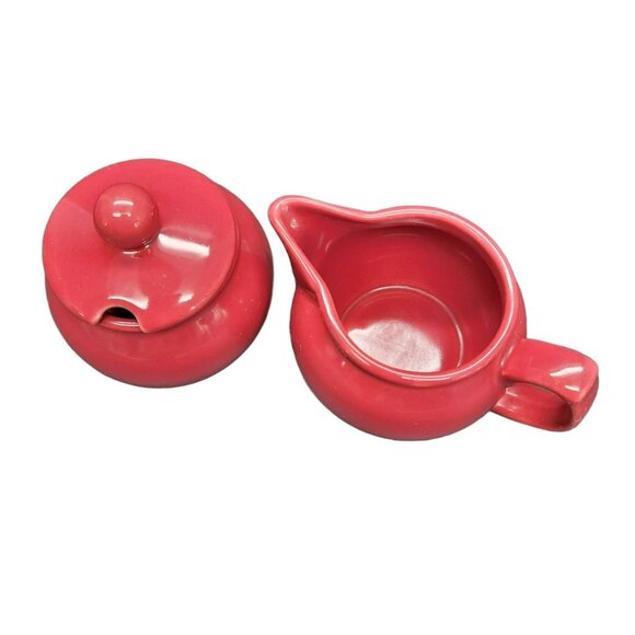 Vintage Sugar Creamer Pristine England Dusty Mauve Rose Pink Sugar Set BT1059 - Picture 3 of 7